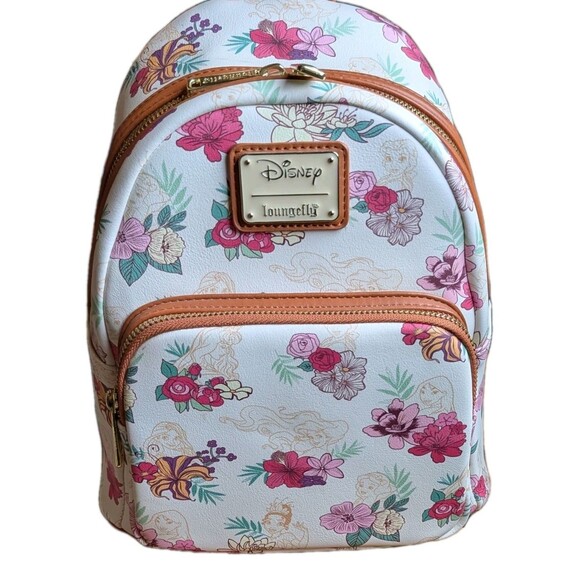 Disney Loungefly Princess Floral Sketch Mini Backpack & Wallet Set NWOT main image 6